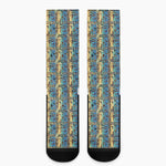 Egyptian Eye Of Horus Pattern Print Crew Socks
