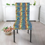 Egyptian Eye Of Horus Pattern Print Dining Chair Slipcover