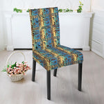 Egyptian Eye Of Horus Pattern Print Dining Chair Slipcover