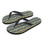 Egyptian Eye Of Horus Pattern Print Flip Flops