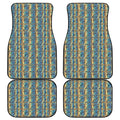 Egyptian Eye Of Horus Pattern Print Front and Back Car Floor Mats