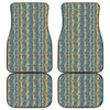 Egyptian Eye Of Horus Pattern Print Front and Back Car Floor Mats