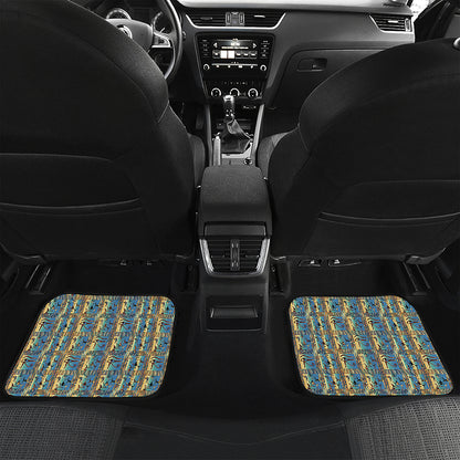 Egyptian Eye Of Horus Pattern Print Front and Back Car Floor Mats