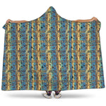 Egyptian Eye Of Horus Pattern Print Hooded Blanket