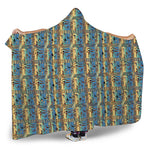 Egyptian Eye Of Horus Pattern Print Hooded Blanket