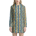 Egyptian Eye Of Horus Pattern Print Pullover Hoodie Dress