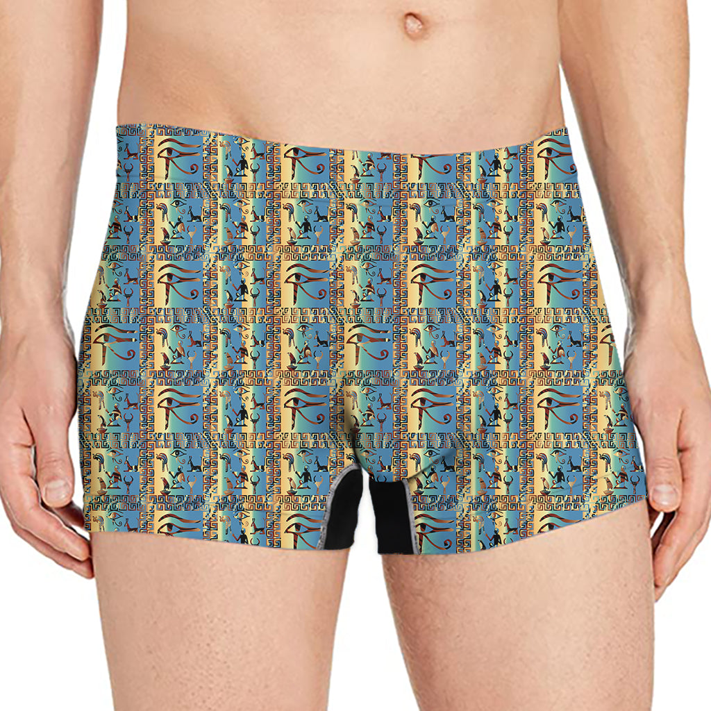 Egyptian Eye Of Horus Pattern Print Men's Boxer Briefs