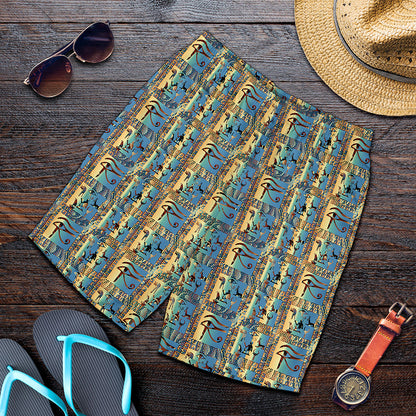 Egyptian Eye Of Horus Pattern Print Men's Shorts