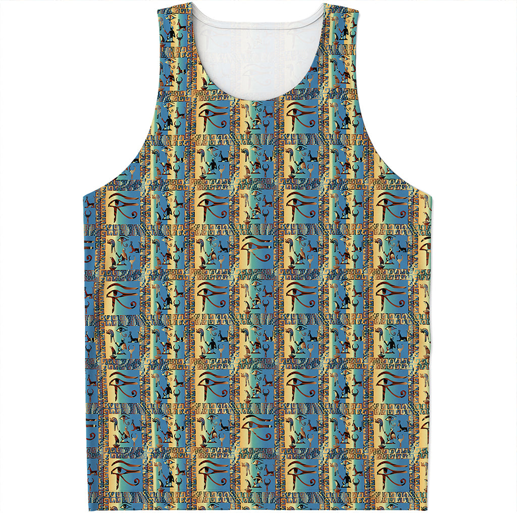 Egyptian Eye Of Horus Pattern Print Men's Tank Top