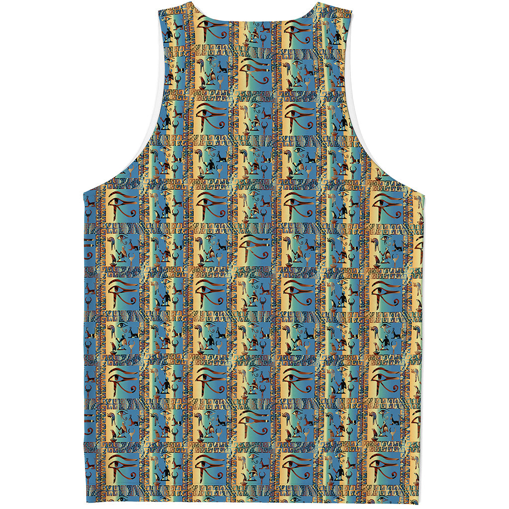 Egyptian Eye Of Horus Pattern Print Men's Tank Top