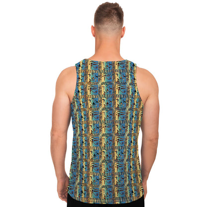 Egyptian Eye Of Horus Pattern Print Men's Tank Top