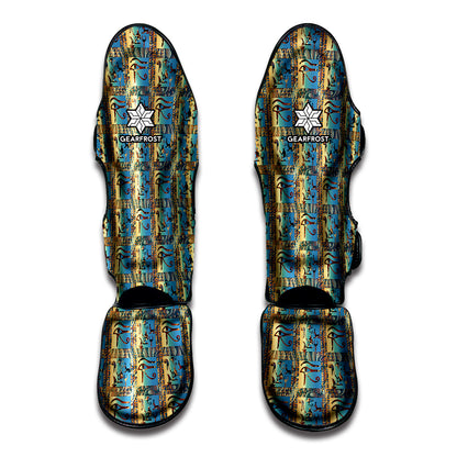 Egyptian Eye Of Horus Pattern Print Muay Thai Shin Guard