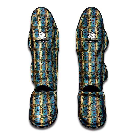Egyptian Eye Of Horus Pattern Print Muay Thai Shin Guard