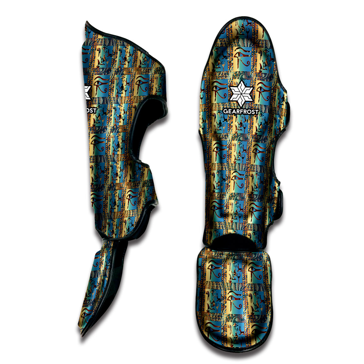 Egyptian Eye Of Horus Pattern Print Muay Thai Shin Guard