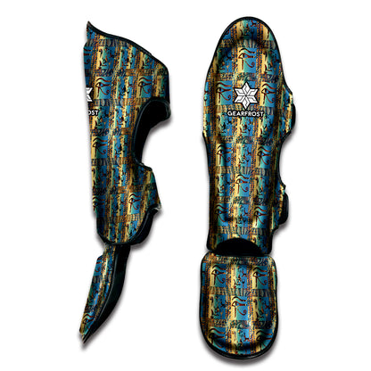 Egyptian Eye Of Horus Pattern Print Muay Thai Shin Guard
