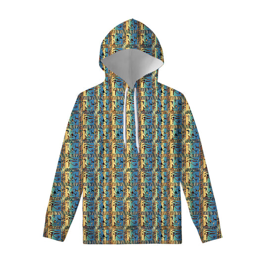 Egyptian Eye Of Horus Pattern Print Pullover Hoodie