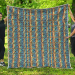 Egyptian Eye Of Horus Pattern Print Quilt
