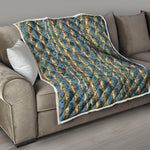 Egyptian Eye Of Horus Pattern Print Quilt