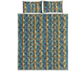 Egyptian Eye Of Horus Pattern Print Quilt Bed Set
