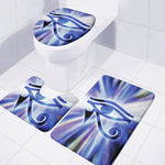 Egyptian Eye Of Horus Print 3 Piece Bath Mat Set