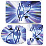 Egyptian Eye Of Horus Print 3 Piece Bath Mat Set