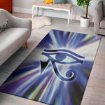 Egyptian Eye Of Horus Print Area Rug