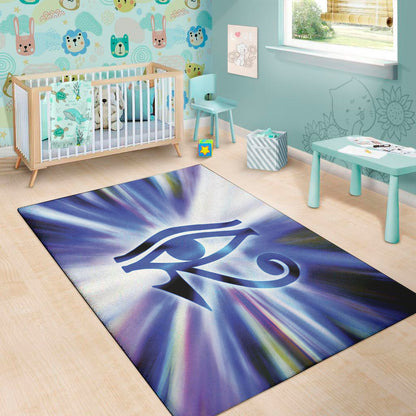 Egyptian Eye Of Horus Print Area Rug