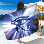 Egyptian Eye Of Horus Print Beach Sarong Wrap