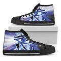 Egyptian Eye Of Horus Print Black High Top Sneakers