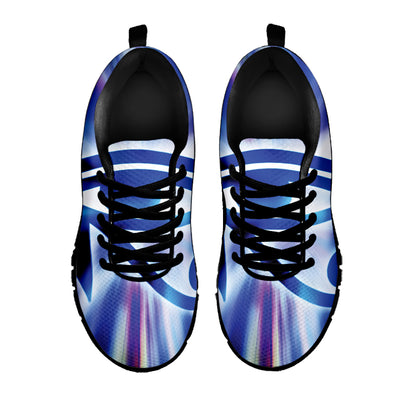 Egyptian Eye Of Horus Print Black Sneakers