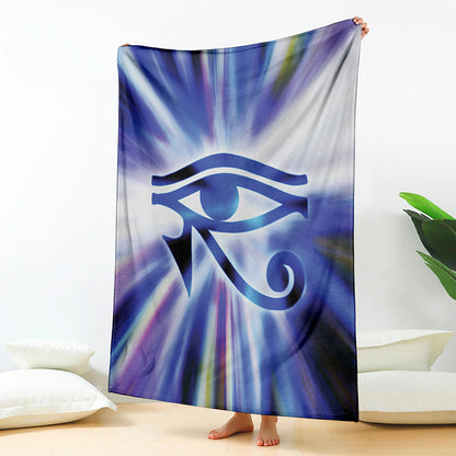 Egyptian Eye Of Horus Print Blanket