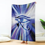 Egyptian Eye Of Horus Print Blanket