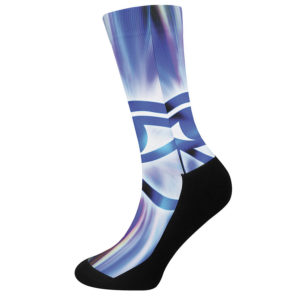 Egyptian Eye Of Horus Print Crew Socks