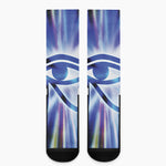 Egyptian Eye Of Horus Print Crew Socks