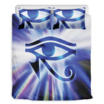 Egyptian Eye Of Horus Print Duvet Cover Bedding Set