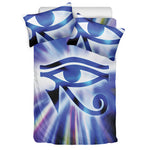 Egyptian Eye Of Horus Print Duvet Cover Bedding Set
