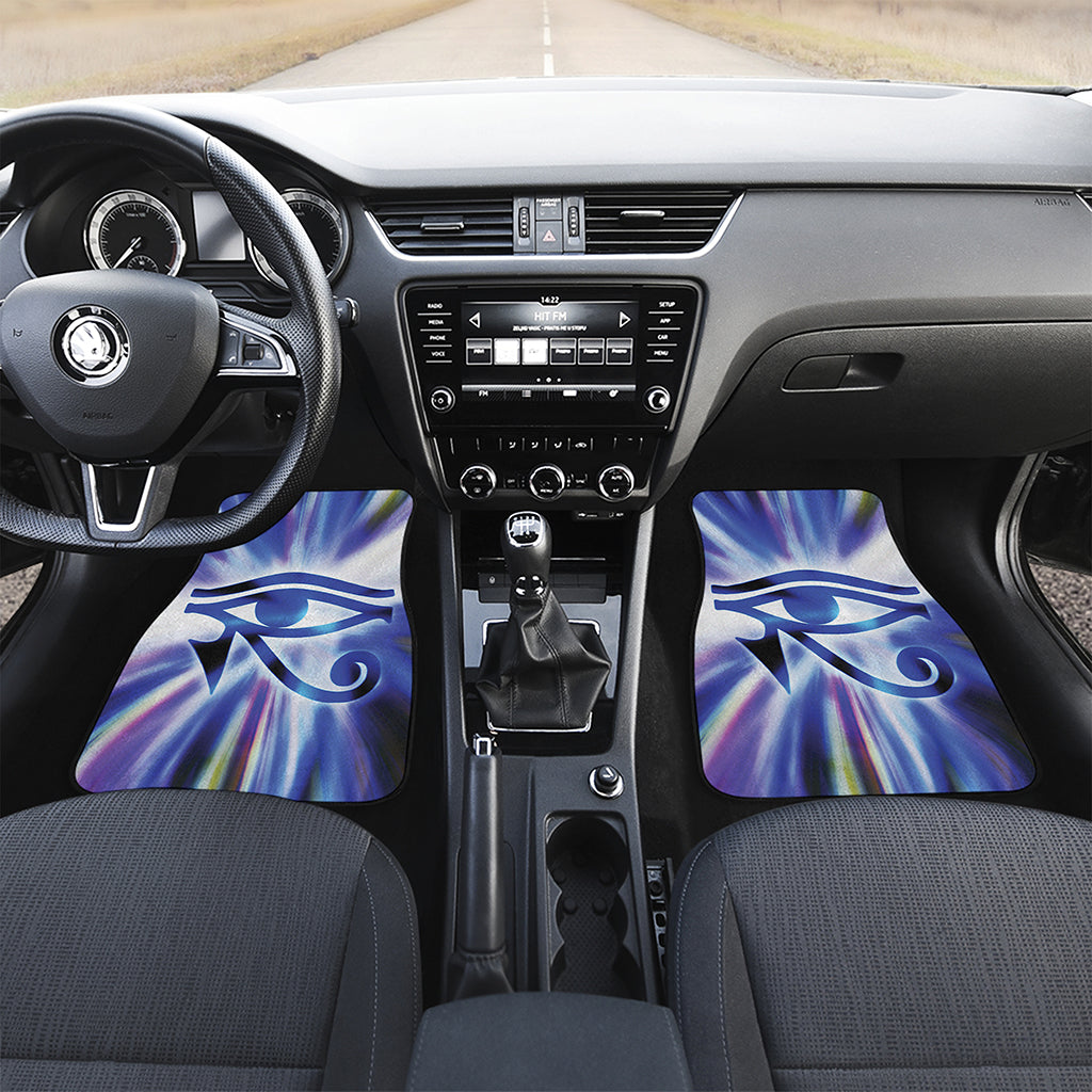 Egyptian Eye Of Horus Print Front and Back Car Floor Mats