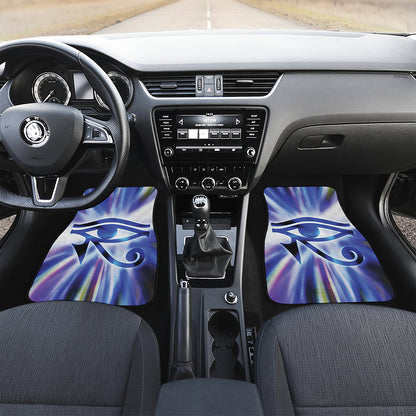 Egyptian Eye Of Horus Print Front and Back Car Floor Mats