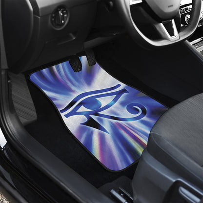 Egyptian Eye Of Horus Print Front and Back Car Floor Mats