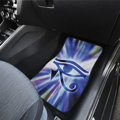 Egyptian Eye Of Horus Print Front and Back Car Floor Mats