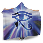 Egyptian Eye Of Horus Print Hooded Blanket