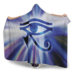 Egyptian Eye Of Horus Print Hooded Blanket