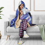 Egyptian Eye Of Horus Print Hooded Blanket