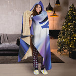 Egyptian Eye Of Horus Print Hooded Blanket