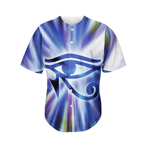 Egyptian Eye Of Horus Print Men's Baseball Jersey
