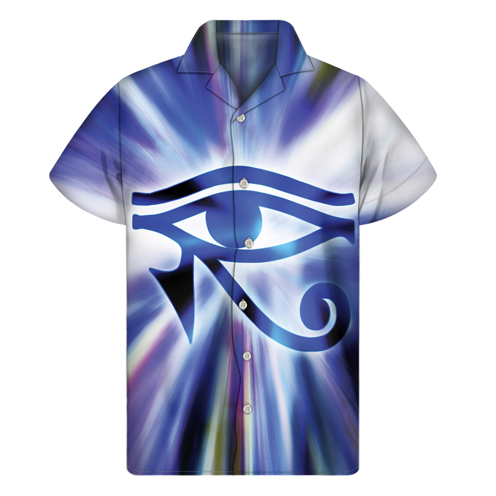 Egyptian Eye Of Horus Print Men's Short Sleeve Shirt
