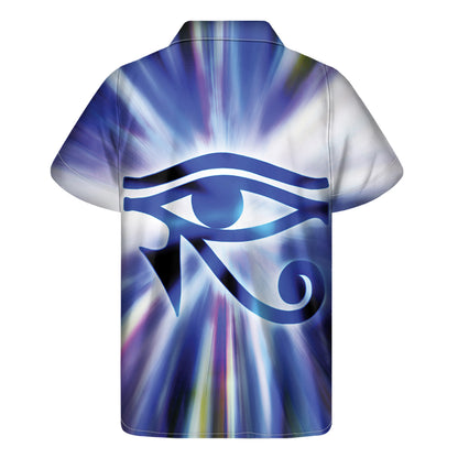 Egyptian Eye Of Horus Print Men's Short Sleeve Shirt