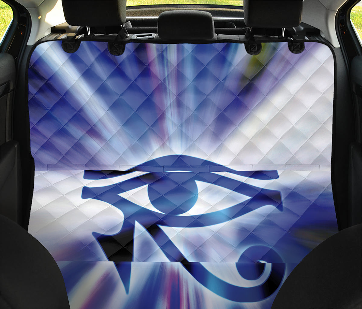 Egyptian Eye Of Horus Print Pet Car Back Seat Cover