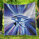 Egyptian Eye Of Horus Print Quilt