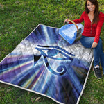 Egyptian Eye Of Horus Print Quilt